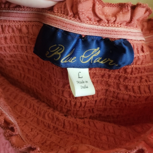 Blue Rain off shoulder misses sz L shirt cute Fairy Whimsy - Picture 6 of 6